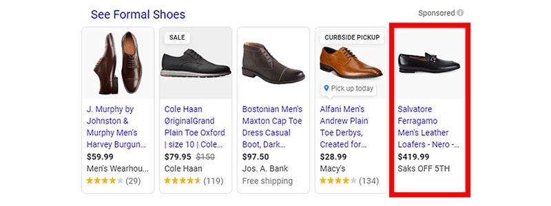 Formal Shoes Shopping ads