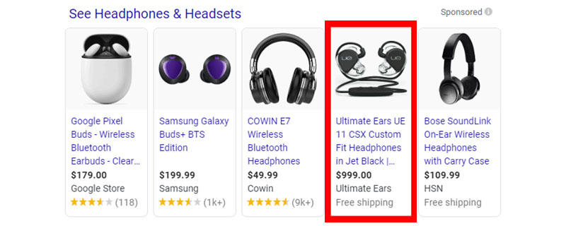 headphones and headsets shopping ads