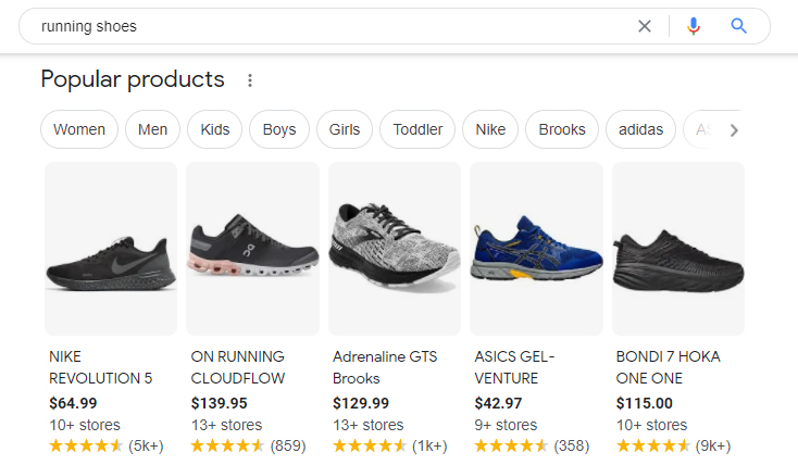 popular products of running shoes