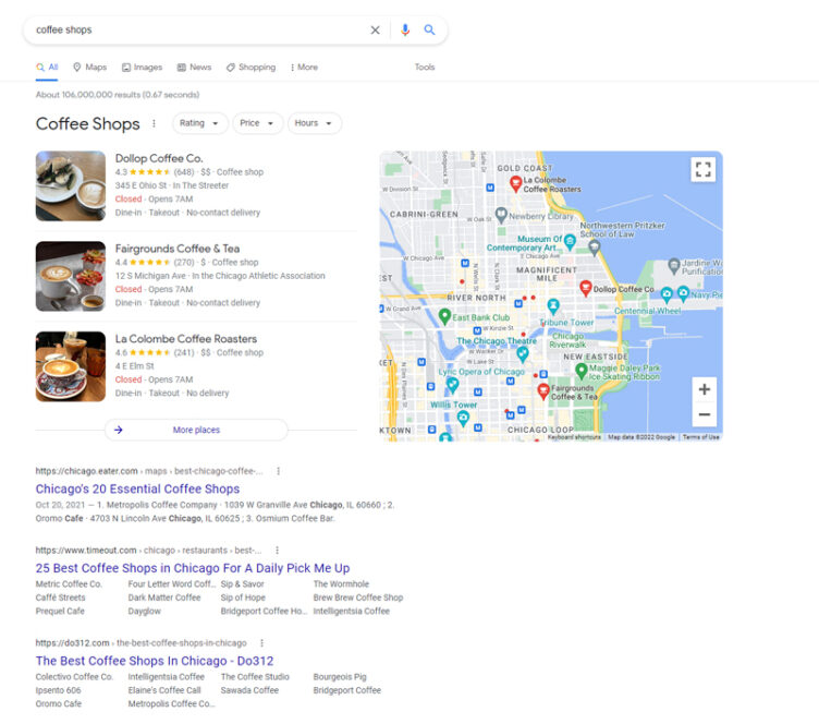 Example of local search result