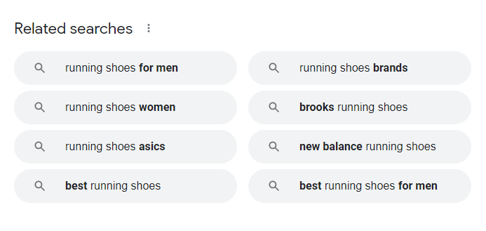Running shoes - related searches